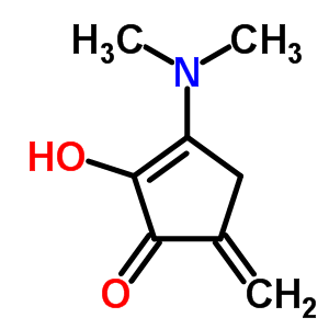3-二甲基氨基-2-羥基-5-亞甲基-2-環(huán)戊烯-1-酮結(jié)構(gòu)式_63937-30-4結(jié)構(gòu)式