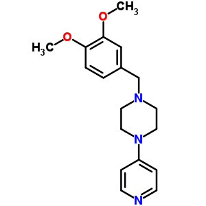 1-(3,4-二甲氧基芐基)-4-(4-吡啶)哌嗪結(jié)構(gòu)式_63978-41-6結(jié)構(gòu)式