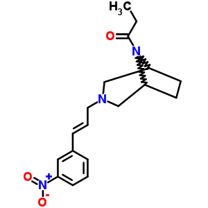 8-丙?；?3-[3-(3-硝基苯基)-2-丙烯基]-3,8-二氮雜雙環(huán)[3.2.1]辛烷結(jié)構(gòu)式_63990-46-5結(jié)構(gòu)式