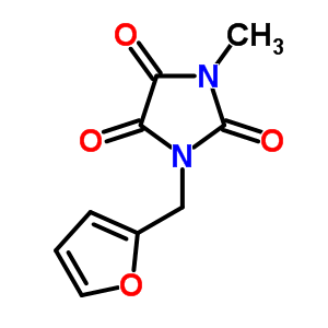 2,4,5-Imidazolidinetrione,1-(2-furanylmethyl)-3-methyl-Structure,64034-76-0Structure 2,4,5-Imidazolidinetrione,1-(2-furanylmethyl)-3-methyl- Structure,64034-76-0Structure