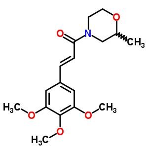3-Methyl-4-[3-(3,4,5-trimethoxyphenyl)propenoyl ]morpholine Structure,64038-99-9Structure