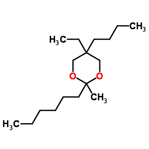 1,3-Dioxane,5-butyl-5-ethyl-2-hexyl-2-methyl-Structure,6414-25-1Structure 1,3-Dioxane,5-butyl-5-ethyl-2-hexyl-2-methyl- Structure,6414-25-1Structure