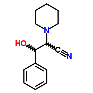 1-Piperidineacetonitrile,a-(hydroxyphenylmethyl)-Structure,64399-76-4Structure 1-Piperidineacetonitrile,a-(hydroxyphenylmethyl)- Structure,64399-76-4Structure
