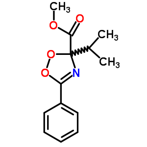 3H-1,2,4-dioxazole-3-carboxylicacid, 3-(1-methylethyl)-5-phenyl-, methyl esterStructure,64686-53-9Structure 3H-1,2,4-dioxazole-3-carboxylicacid, 3-(1-methylethyl)-5-phenyl-, methyl ester Structure,64686-53-9Structure