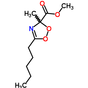 3H-1,2,4-dioxazole-3-carboxylicacid, 3-methyl-5-pentyl-, methyl esterStructure,64686-57-3Structure 3H-1,2,4-dioxazole-3-carboxylicacid, 3-methyl-5-pentyl-, methyl ester Structure,64686-57-3Structure