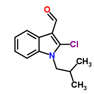 2-氯-1-(2-甲基丙基)-1H-吲哚-3-羧醛結構式_64788-58-5結構式