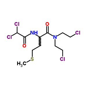 N,N-雙(2-氯乙基)-2-[(2,2-二氯乙?；?氨基]-4-甲基磺酰基-丁酰胺結(jié)構(gòu)式_6611-53-6結(jié)構(gòu)式