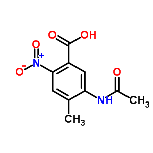 Benzoic acid,5-(acetylamino)-4-methyl-2-nitro-Structure,6632-23-1Structure Benzoic acid,5-(acetylamino)-4-methyl-2-nitro- Structure,6632-23-1Structure