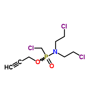 2-氯-n-(2-氯乙基)-n-(氯甲基-2-丙炔氧基-膦)乙胺結(jié)構(gòu)式_6651-08-7結(jié)構(gòu)式