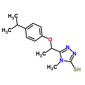 5-[1-(4-異丙基苯氧基)乙基]-4-甲基-4H-1,2,4-噻唑-3-硫醇結(jié)構(gòu)式_667413-64-1結(jié)構(gòu)式