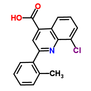 8-Chloro-2-(2-methylphenyl)quinoline-4-carboxylic acidStructure,667437-81-2Structure 8-Chloro-2-(2-methylphenyl)quinoline-4-carboxylic acid Structure,667437-81-2Structure
