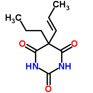 Barbituric acid, 5-(1-propenyl)-5-propyl-Structure,66843-14-9Structure Barbituric acid, 5-(1-propenyl)-5-propyl- Structure,66843-14-9Structure