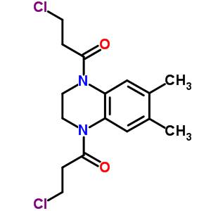 (9CI)-1,4-雙(3-氯-1-氧代丙基)-1,2,3,4-四氫-6,7-二甲基-喹噁啉結(jié)構(gòu)式_6687-73-6結(jié)構(gòu)式