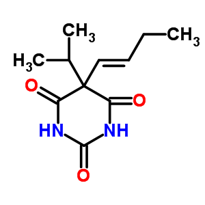 Barbituric acid, 5-(1-butenyl)-5-isopropyl-Structure,67050-04-8Structure Barbituric acid, 5-(1-butenyl)-5-isopropyl- Structure,67050-04-8Structure