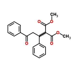 Propanedioic acid,2-(3-oxo-1,3-diphenylpropyl)-, 1,3-dimethyl esterStructure,67488-98-6Structure Propanedioic acid,2-(3-oxo-1,3-diphenylpropyl)-, 1,3-dimethyl ester Structure,67488-98-6Structure