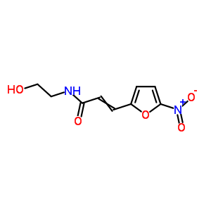 2-Propenamide,n-(2-hydroxyethyl)-3-(5-nitro-2-furanyl)-Structure,6755-17-5Structure 2-Propenamide,n-(2-hydroxyethyl)-3-(5-nitro-2-furanyl)- Structure,6755-17-5Structure