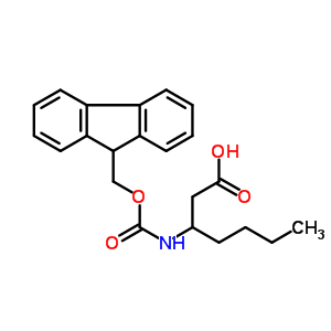3-(((9H-芴-9-基)甲氧基)羰基氨基)庚酸結構式_683219-85-4結構式
