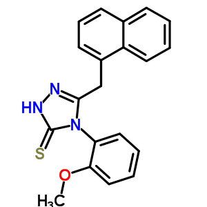 4-(2-Methoxyphenyl)-5-(naphthalen-1-ylmethyl)-2h-1,2,4-triazole-3-thioneStructure,68614-59-5Structure 4-(2-Methoxyphenyl)-5-(naphthalen-1-ylmethyl)-2h-1,2,4-triazole-3-thione Structure,68614-59-5Structure