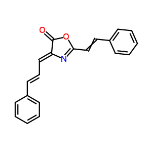 5(4H)-oxazolone,2-(2-phenylethenyl)-4-(3-phenyl-2-propen-1-ylidene)-Structure,68766-79-0Structure 5(4H)-oxazolone,2-(2-phenylethenyl)-4-(3-phenyl-2-propen-1-ylidene)- Structure,68766-79-0Structure
