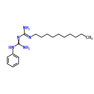 n-[(decyl氨基)亞氨基甲基]-n-苯基-胍結構式_69232-09-3結構式