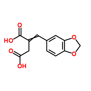 Butanedioic acid,2-(1,3-benzodioxol-5-ylmethylene)-Structure,6938-41-6Structure Butanedioic acid,2-(1,3-benzodioxol-5-ylmethylene)- Structure,6938-41-6Structure