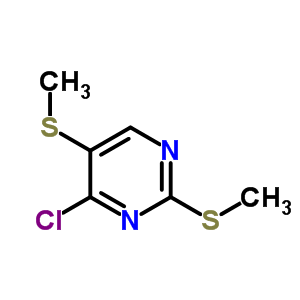 Pyrimidine,4-chloro-2,5-bis(methylthio)-Structure,6944-12-3Structure Pyrimidine,4-chloro-2,5-bis(methylthio)- Structure,6944-12-3Structure