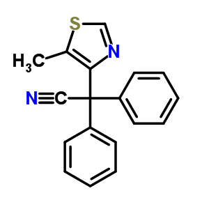 4-Thiazoleacetonitrile,5-methyl-a,a-diphenyl-Structure,6974-52-3Structure 4-Thiazoleacetonitrile,5-methyl-a,a-diphenyl- Structure,6974-52-3Structure