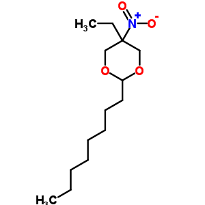 5-Ethyl-5-nitro-2-octyl-1,3-dioxaneStructure,6975-22-0Structure 5-Ethyl-5-nitro-2-octyl-1,3-dioxane Structure,6975-22-0Structure