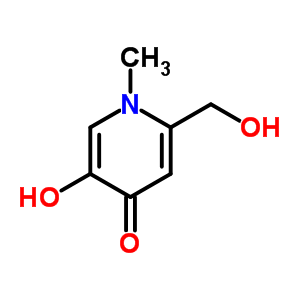 (9ci)-5-羥基-2-(羥基甲基)-1-甲基-4(1H)-吡啶酮結(jié)構(gòu)式_70033-59-9結(jié)構(gòu)式