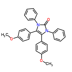 4,5-Bis(4-methoxyphenyl)-1,3-diphenyl-imidazol-2-oneStructure,70266-19-2Structure 4,5-Bis(4-methoxyphenyl)-1,3-diphenyl-imidazol-2-one Structure,70266-19-2Structure