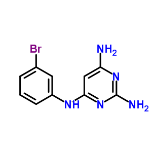 n4-(3-溴苯基)-2,4,6-嘧啶三胺結(jié)構(gòu)式_71552-24-4結(jié)構(gòu)式