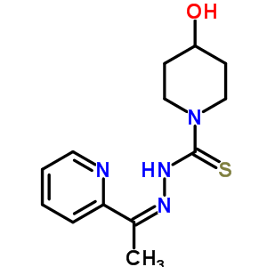 4-Hydroxy-1-piperidinethiocarboxylic acid (1-(2-pyridyl)ethylidene)hydrazideStructure,71555-33-4Structure 4-Hydroxy-1-piperidinethiocarboxylic acid (1-(2-pyridyl)ethylidene)hydrazide Structure,71555-33-4Structure