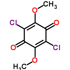 2,5-Cyclohexadiene-1,4-dione,2,5-dichloro-3,6-dimethoxy-Structure,7210-71-1Structure 2,5-Cyclohexadiene-1,4-dione,2,5-dichloro-3,6-dimethoxy- Structure,7210-71-1Structure