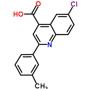 6-Chloro-2-(3-methylphenyl)quinoline-4-carboxylic acidStructure,724749-61-5Structure 6-Chloro-2-(3-methylphenyl)quinoline-4-carboxylic acid Structure,724749-61-5Structure