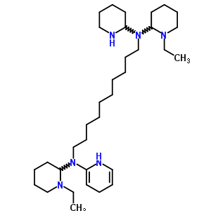 N-(1,4-二氫吡啶-2-基)-N,N-雙(1-乙基-2-哌啶)-n-(2-哌啶)癸烷-1,10-二胺結(jié)構(gòu)式_7248-20-6結(jié)構(gòu)式