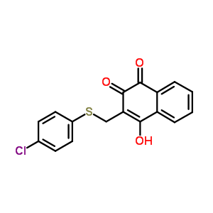 2-((3-Chlorophenylthio)methyl)-3-hydroxynaphthalene-1,4-dioneStructure,72520-37-7Structure 2-((3-Chlorophenylthio)methyl)-3-hydroxynaphthalene-1,4-dione Structure,72520-37-7Structure