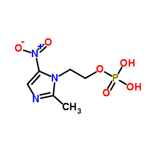 2-Methyl-5-nitro-1h-imidazole-1-ethanol 1-(dihydrogen phosphate)Structure,73334-05-1Structure 2-Methyl-5-nitro-1h-imidazole-1-ethanol 1-(dihydrogen phosphate) Structure,73334-05-1Structure