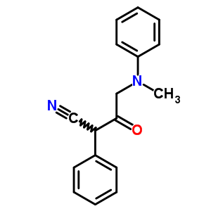 Acetoacetonitrile, 4-(n-methylanilino)-2-phenyl-Structure,73663-78-2Structure Acetoacetonitrile, 4-(n-methylanilino)-2-phenyl- Structure,73663-78-2Structure
