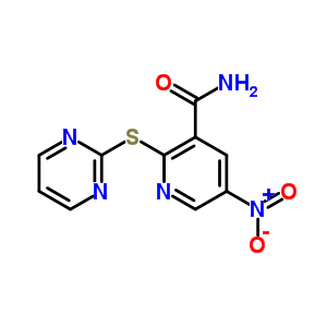 5-Nitro-2-pyrimidin-2-ylsulfanyl-pyridine-3-carboxamideStructure,73768-59-9Structure 5-Nitro-2-pyrimidin-2-ylsulfanyl-pyridine-3-carboxamide Structure,73768-59-9Structure