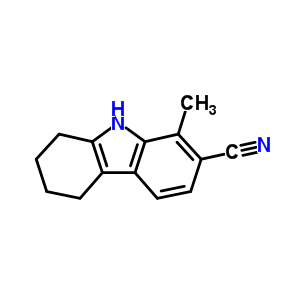 Carbazole-2-carbonitrile, 5,6,7,8-tetrahydro-1-methyl-Structure,73771-63-8Structure Carbazole-2-carbonitrile, 5,6,7,8-tetrahydro-1-methyl- Structure,73771-63-8Structure