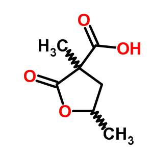 3-Furancarboxylic acid,tetrahydro-3,5-dimethyl-2-oxo-Structure,74002-73-6Structure 3-Furancarboxylic acid,tetrahydro-3,5-dimethyl-2-oxo- Structure,74002-73-6Structure