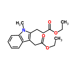 Ethyl3-(3-(2-ethoxy-2-oxoethyl)-1-methyl-1H-indol-2-yl)propanoateStructure,74120-22-2Structure Ethyl3-(3-(2-ethoxy-2-oxoethyl)-1-methyl-1H-indol-2-yl)propanoate Structure,74120-22-2Structure