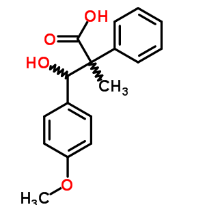 3-Hydroxy-3-(4-methoxyphenyl)-2-methyl-2-phenyl-propanoic acidStructure,7468-23-7Structure 3-Hydroxy-3-(4-methoxyphenyl)-2-methyl-2-phenyl-propanoic acid Structure,7468-23-7Structure