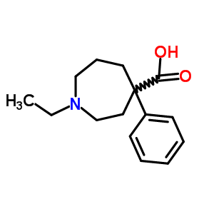 1-Ethyl-4-phenyl-azepane-4-carboxylic acidStructure,7475-64-1Structure 1-Ethyl-4-phenyl-azepane-4-carboxylic acid Structure,7475-64-1Structure