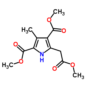 Dimethyl 5-(methoxycarbonylmethyl)-3-methyl-1h-pyrrole-2,4-dicarboxylateStructure,7494-94-2Structure Dimethyl 5-(methoxycarbonylmethyl)-3-methyl-1h-pyrrole-2,4-dicarboxylate Structure,7494-94-2Structure
