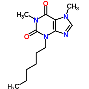 3-Hexyl-1,7-dimethyl-purine-2,6-dioneStructure,7499-85-6Structure 3-Hexyl-1,7-dimethyl-purine-2,6-dione Structure,7499-85-6Structure
