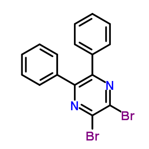 Pyrazine, 2,3-dibromo-5,6-diphenyl-Structure,75163-71-2Structure Pyrazine, 2,3-dibromo-5,6-diphenyl- Structure,75163-71-2Structure