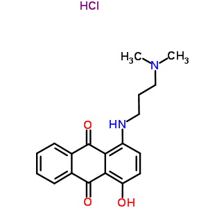 Anthraquinone, 1-((3-(dimethylamino)propyl)amino)-4-hydroxy-, monohydrochlorideStructure,75199-24-5Structure Anthraquinone, 1-((3-(dimethylamino)propyl)amino)-4-hydroxy-, monohydrochloride Structure,75199-24-5Structure