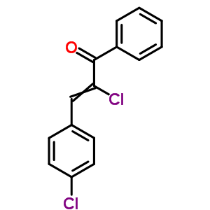 2-Propen-1-one,2-chloro-3-(4-chlorophenyl)-1-phenyl-Structure,75305-65-6Structure 2-Propen-1-one,2-chloro-3-(4-chlorophenyl)-1-phenyl- Structure,75305-65-6Structure