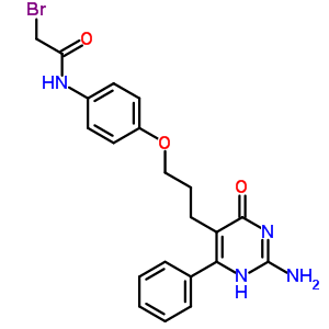 N-[4-[3-(2-氨基-4-氧代-6-苯基-1H-嘧啶-5-基)丙氧基]苯基]-2-溴-乙酰胺結(jié)構(gòu)式_7631-39-2結(jié)構(gòu)式